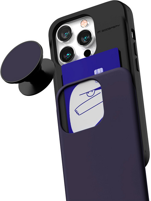 구스페리 파스텔 카드 슬라이드 휴대폰 케이스 + 스마트톡 세트