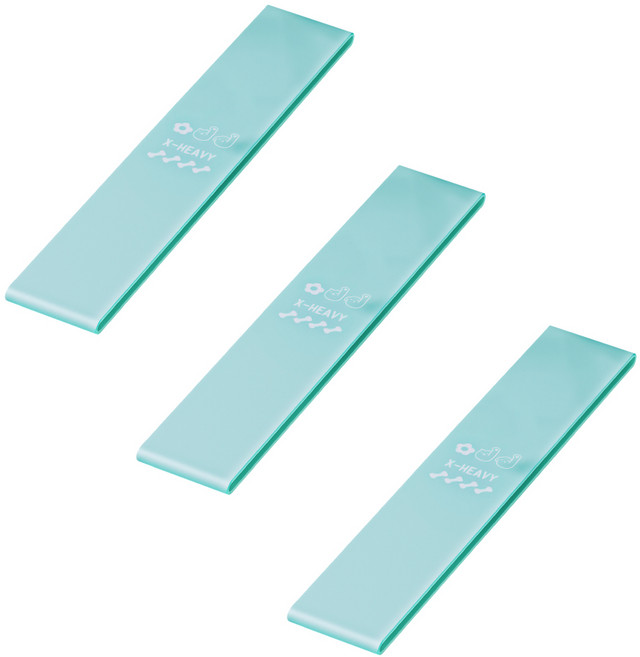 小麥購物 瑜珈健身彈力帶 E179 30磅 3條 湖水綠