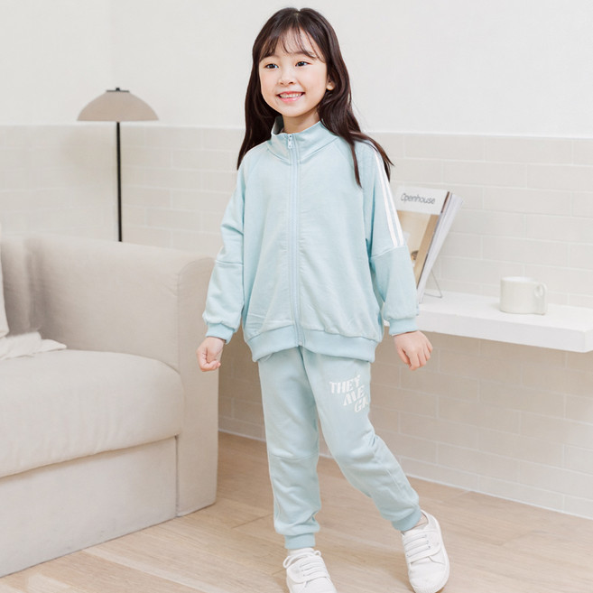 유라비 아동용 데일리 집업 트레이닝 팬츠 상하의 세트