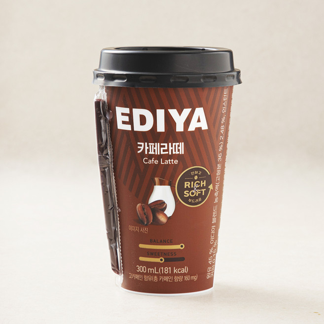 이디야 카페라떼, 1개, 300ml