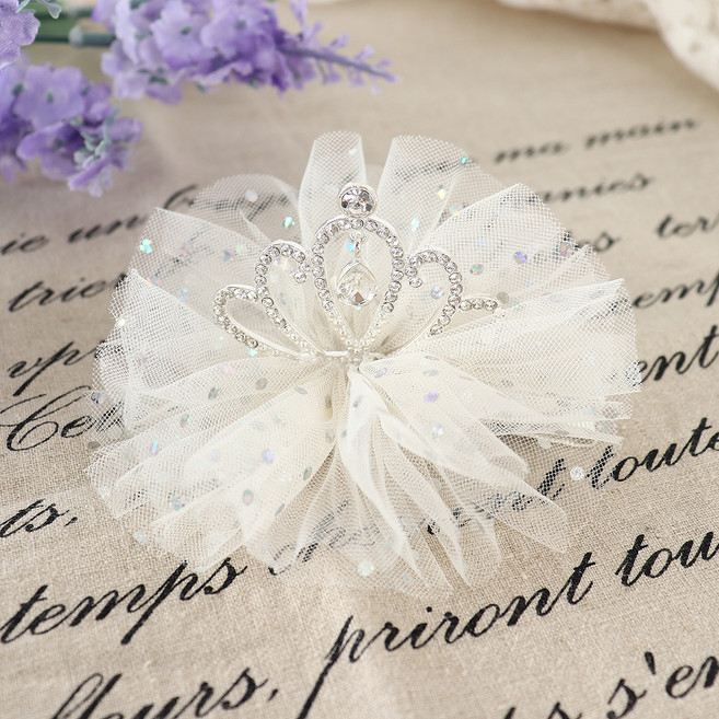 도트 레이스 티아라 집게핀