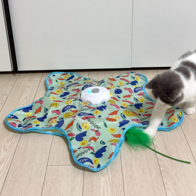 MAAH 고양이 혼자노는 꼬리잡기 자동 장난감 모션테일, SCB-14, 민트그린, 1개