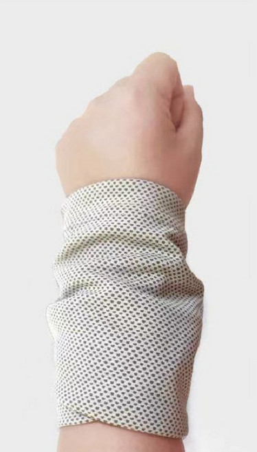 올웨일리 다용도 아웃도어 땀흡수 스포츠 손목타월 25 x 40 cm TSP2418, 그레이, 2개