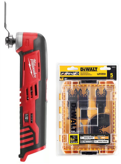밀워키 12V 멀티 커터 베어툴 C12 MT-0B + 디월트 멀티커터 만능컷터날 세트 DWA4216, 1세트