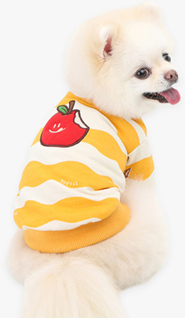 이츠독 강아지 야미 애플 맨투맨, 혼합색상, 1개