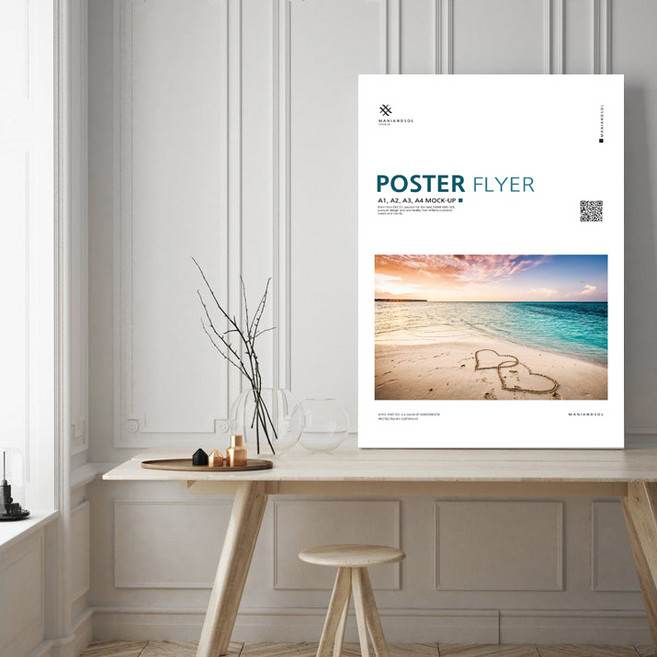 마니앤솔 포스터 액자테이블 특대, 하트