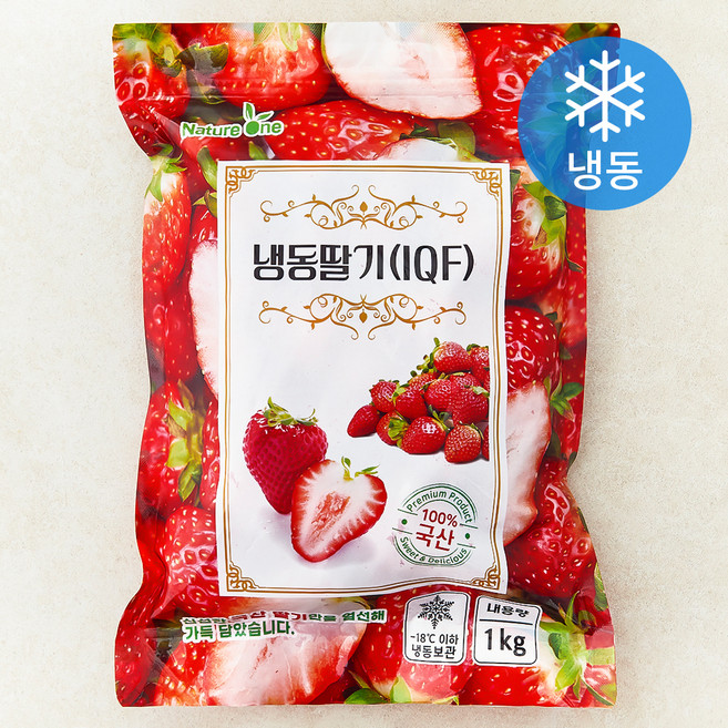국내산 딸기 IQF (냉동), 1개, 1kg