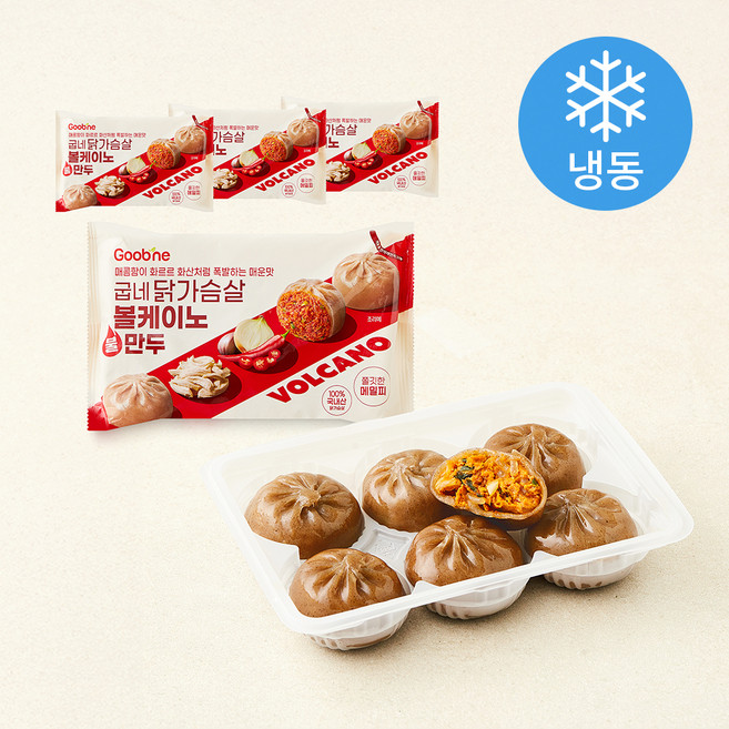 굽네 볼케이노 불만두 6개입 (냉동), 180g, 4개