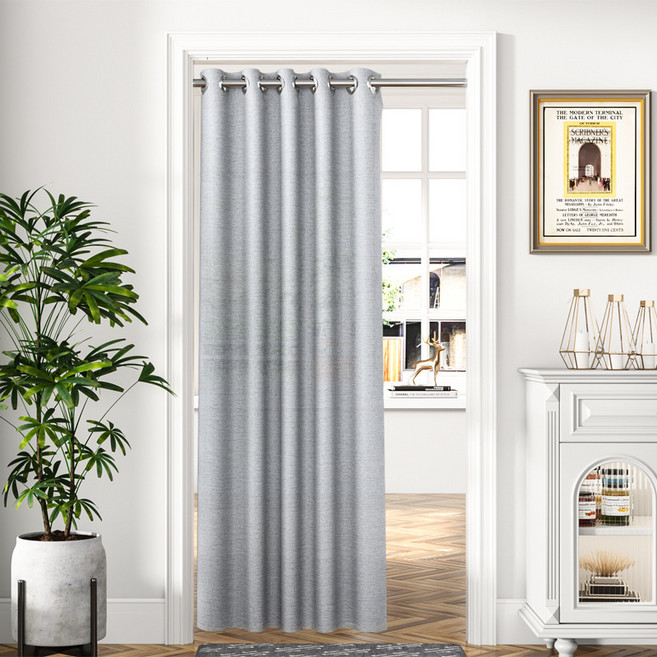 엑스터 모던 심플 도어 아일렛형 공간분리 가림막커튼