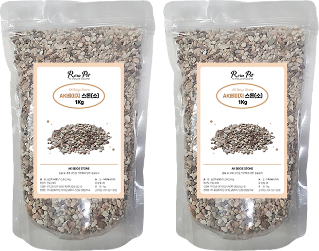 로라펫 AK베이지 바닥재 3~5mm 1kg, 혼합색상, 2개