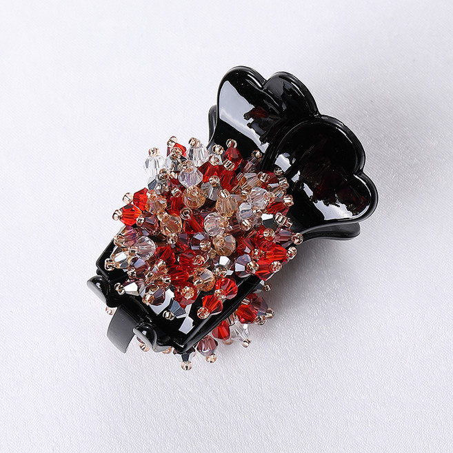 수스다 비즈글라스 미니 반묶음 집게핀 올림머리 헤어핀