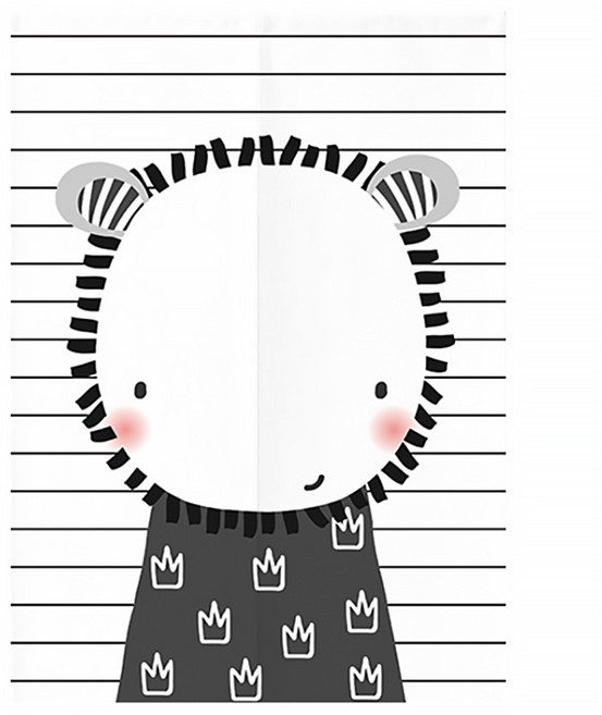 마켓에이 모던톤 애니멀 패브릭 멀티커튼