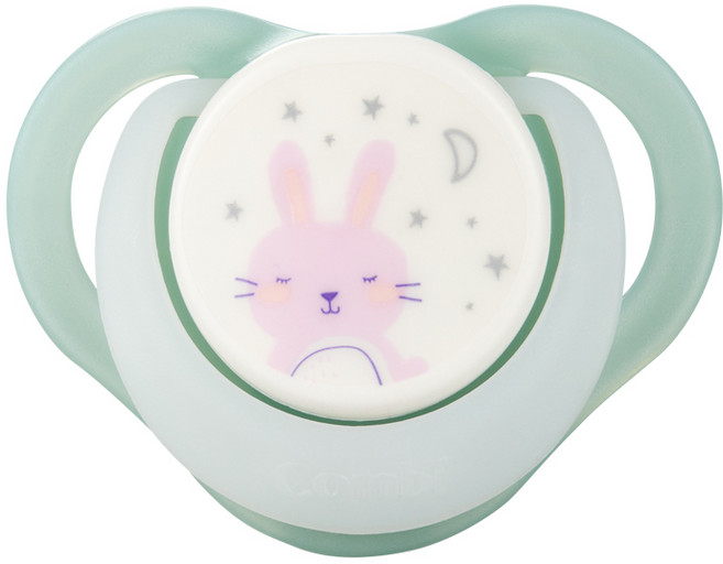 콤비 나잇 실리콘 쪽쪽이, M(2,3개월~10개월), 슬리핑 그린, 1개