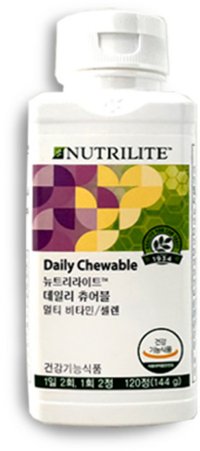 암웨이 뉴트리라이트 암웨이 데일리 츄어블 멀티비타민, 1개, 144g