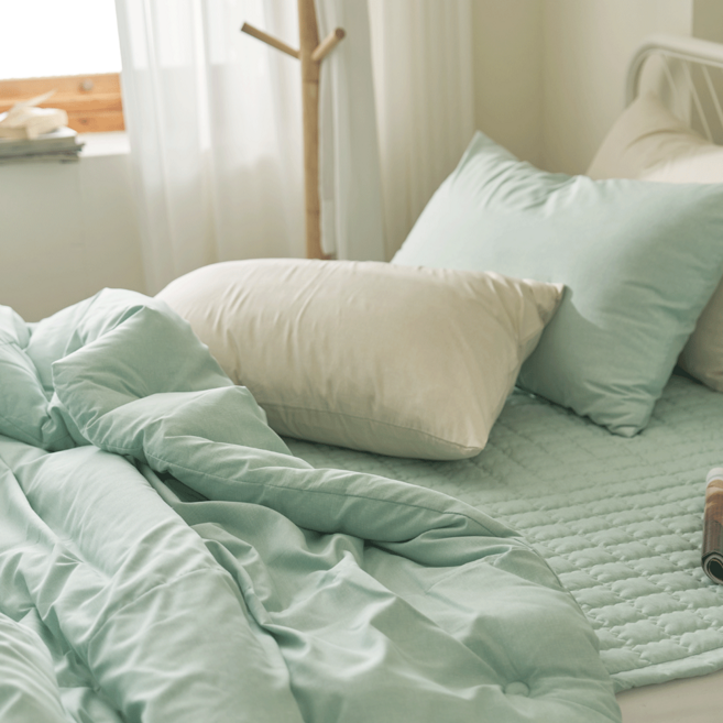 지베딩 크림치즈 옥수수솜 이불베개세트