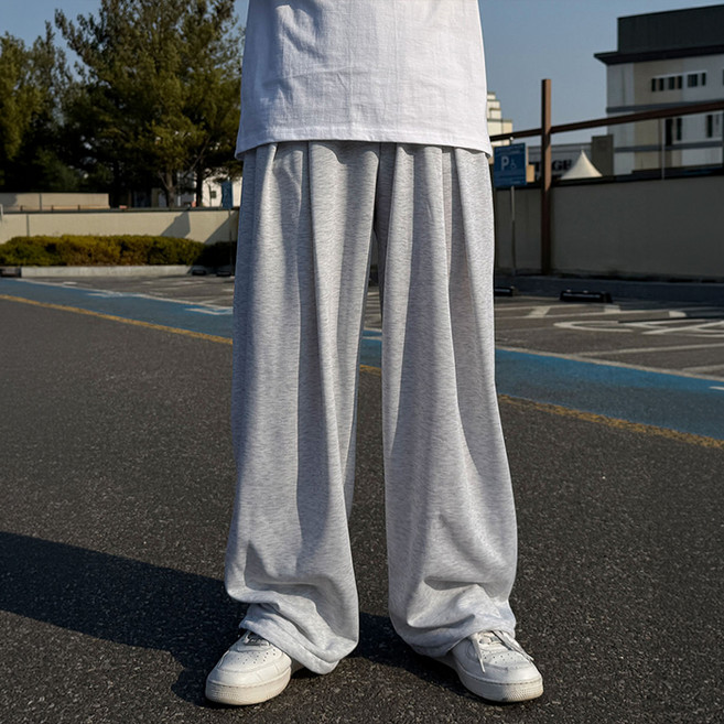 머시따 남녀공용 와이드 스트링 포턱 벌룬 조거 트레이닝 팬츠