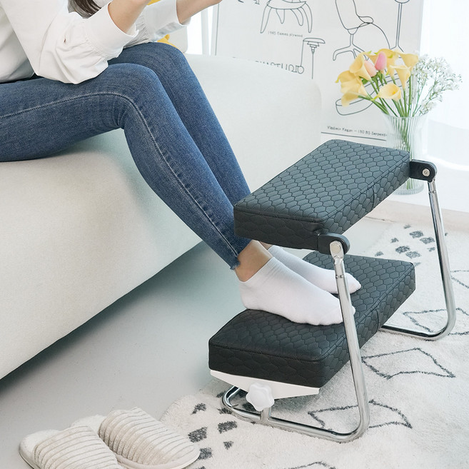 다니카 각도조절 스툴 2단 발받침대 JD-19, 블랙