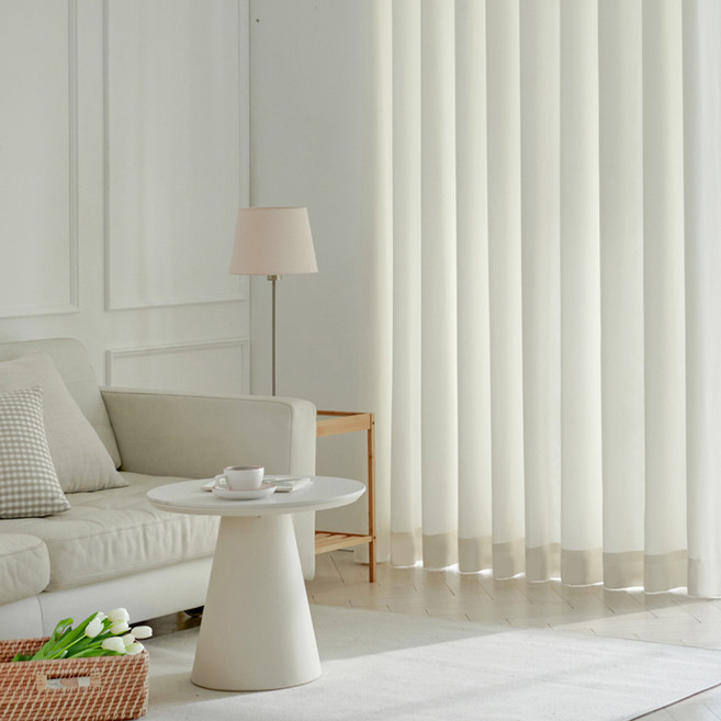 VIEW HOUSE Sweet Cotton 保暖窗簾 穿環式, 奶油象牙白