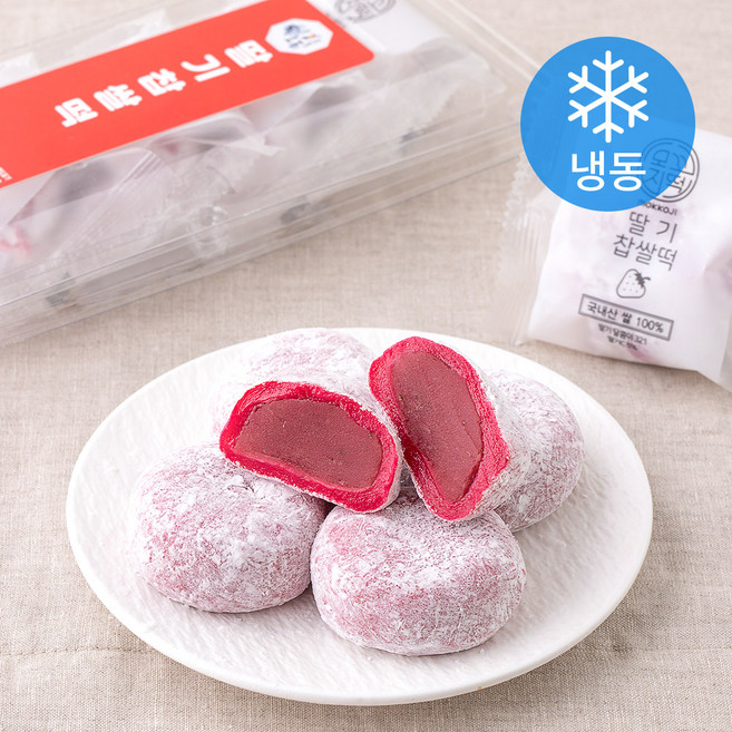 청사초롱 딸기 찹쌀떡 (냉동), 60g, 5개입, 1개
