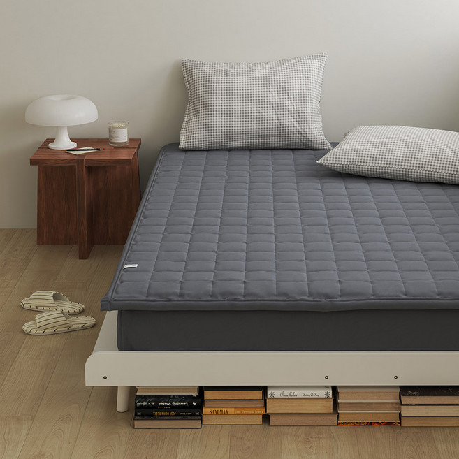 I'm bedding Honey 柔軟超細纖維床墊, 炭灰色