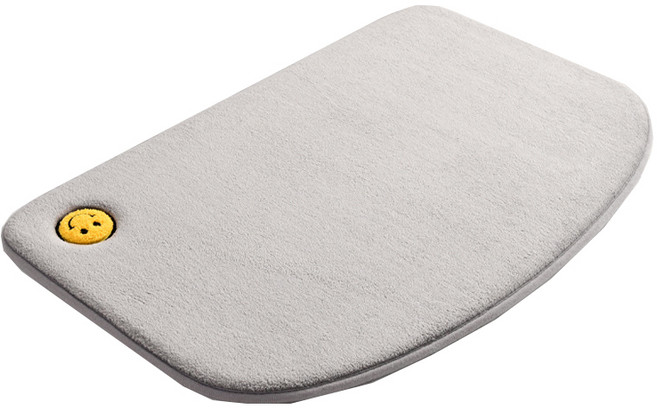 하이어리 심플 스마일 주방 화장실 발매트, 그레이