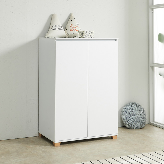 퍼닉에스엠 레이첼 속깊은 양문옷장 800 고객직접설치, 올화이트