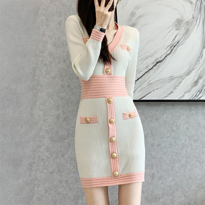 포플러앤씨 여성용 파네하레 니트 원피스 P25WOPS092909