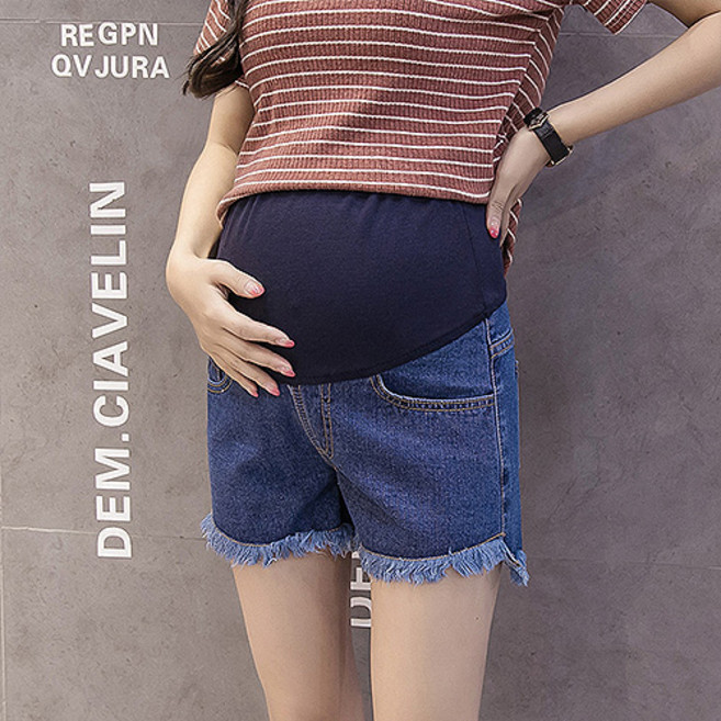 트렌디 데님 임산부 청반바지