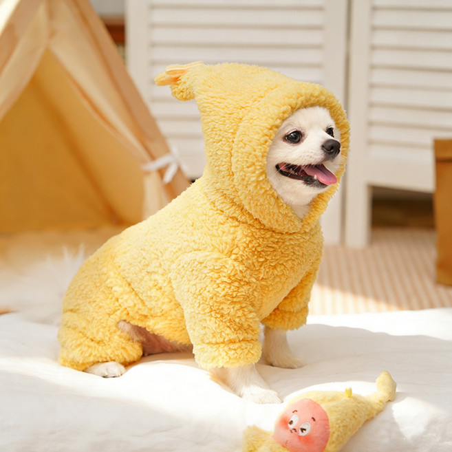 아티펫 반려동물 스타 후드 견인 올인원, 옐로우, 1개