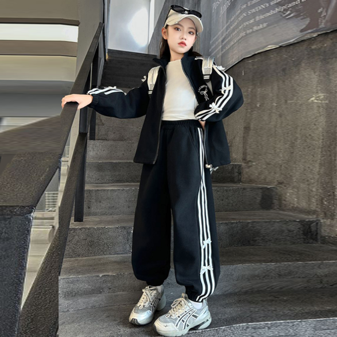 여아용 리봉봉 집업 상하 세트