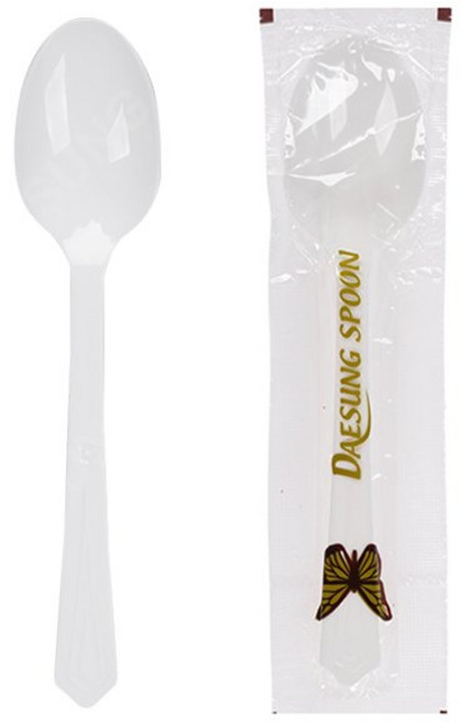 일회용 수저 개별포장 백색, 500개입, 1개