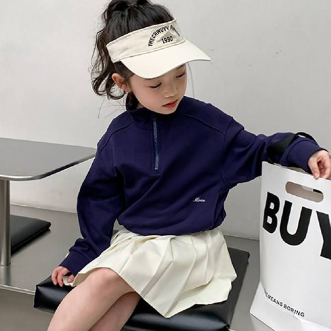 꼰띠키즈 여아용 핑크비 반집업 액티브티