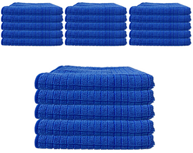 월드크린 극세사 바둑 손걸레 중형, 20개, 블루