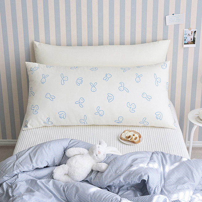 쉬즈홈 순면 솜포함 등쿠션, 버니즈 아이보리