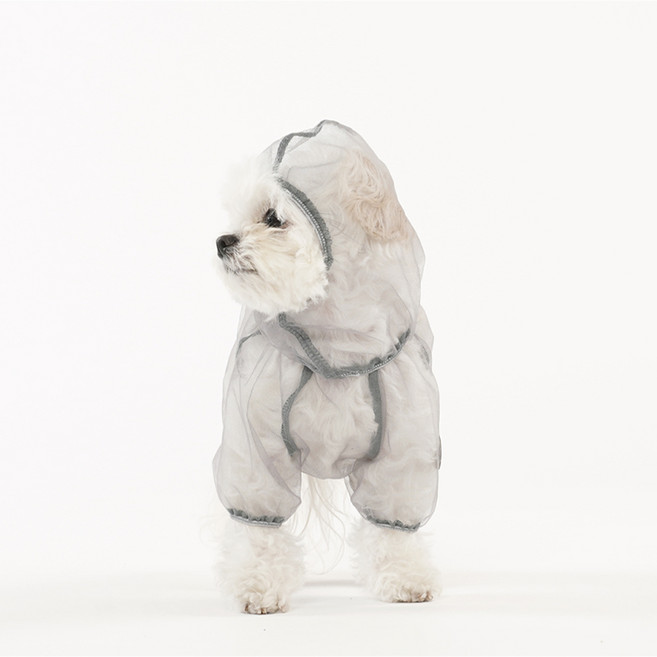 퍼피엔젤 강아지 시스루 커버롤 OW021, 95 Gray, 1개