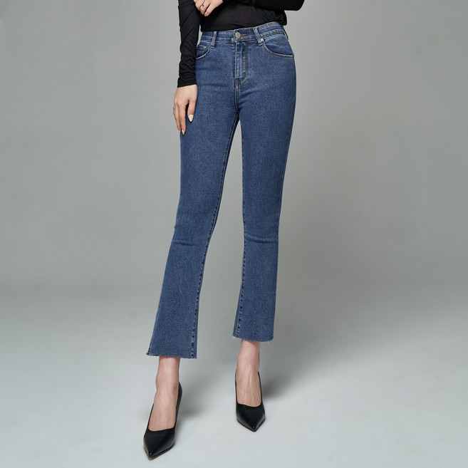 윈디윈디 여성용 원모어 속밴딩 세미 부츠컷 청바지 D06K6_wj2935