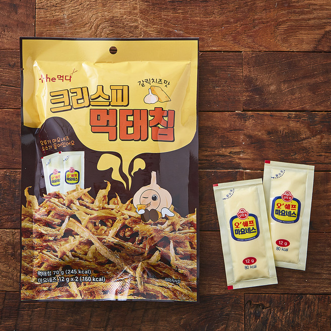 더먹다 크리스피 먹태칩 갈릭치즈맛, 1개, 94g