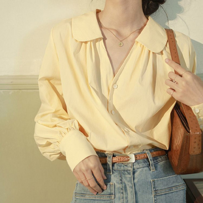 Paradiso 女款 I Can Simple 法式感性經典春季復古翻領襯衫