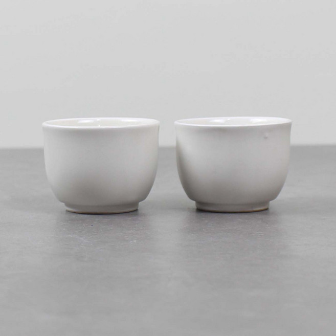 달소금 사케잔 백자술잔 소주잔, 아이보리, 2개