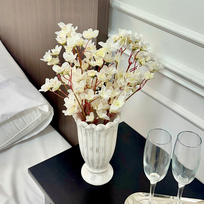 아르띠콜로 벚꽃 조화 인테리어 부쉬, 화이트, 5개