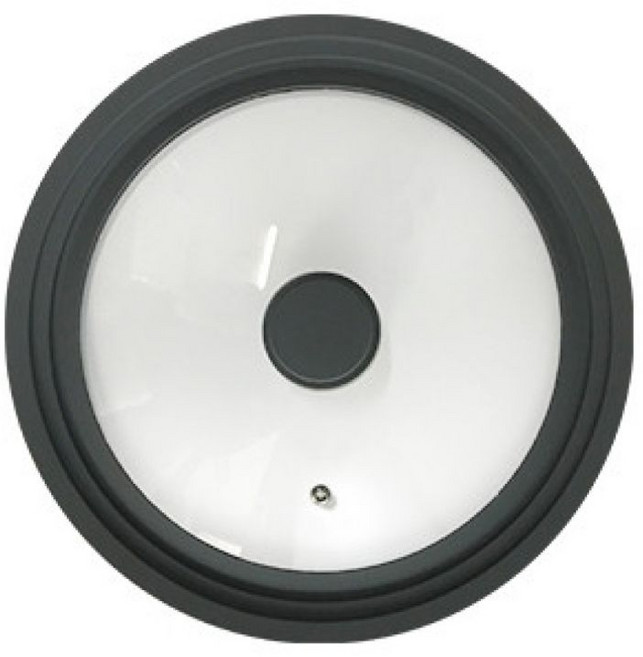 UH 다용도 실리콘 유리뚜껑 플랫그레이, 24cm, 1개