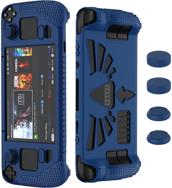 호후 벨브 스팀덱 풀커버 실리콘 케이스 네이비, 1개