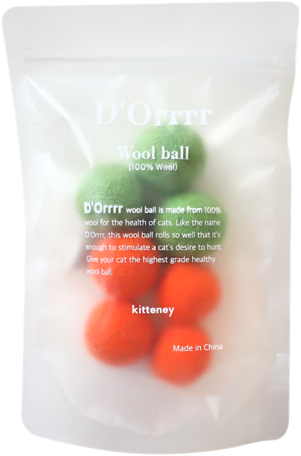 키트니 고양이 또르르 볼 장난감 3cm, 베이비캐롯, 7개