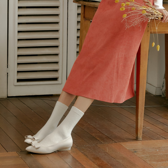 비아리츠 여성용 울 캐시미어 데일리 마리 중목양말 3켤레