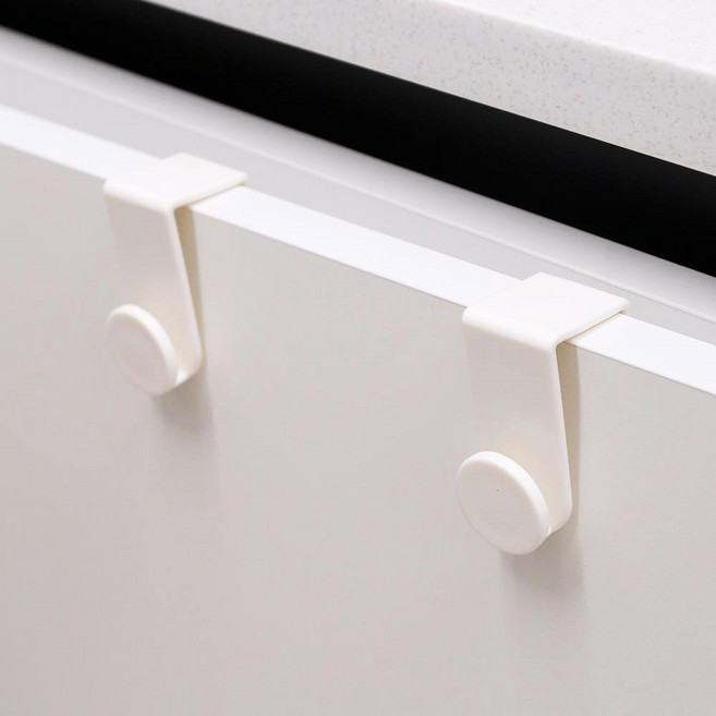 주앤지 다용도 싱크대 주방 후크, 화이트, 2개