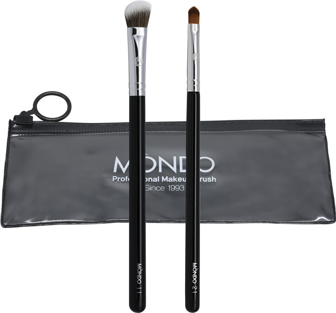 몬도 AM 1121 앵글드섀도우 + 립라이너 브러쉬 + 파우치, 혼합색상, 1개