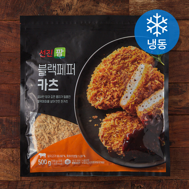 선진팜 블랙페퍼 카츠 (냉동), 500g, 1개