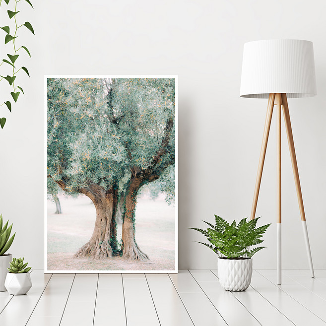 마니앤솔 액자테이블 올리브나무 대, 혼합색상