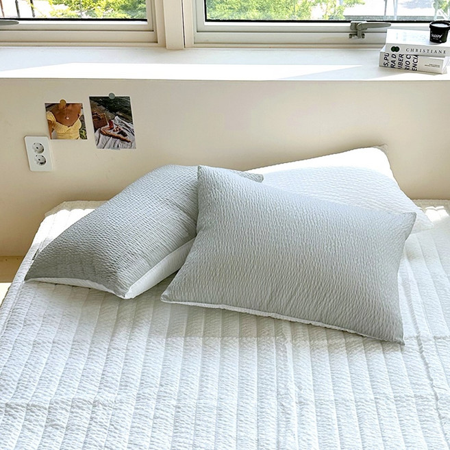 루시드슬립 시원보송 오션 시어서커 베개커버