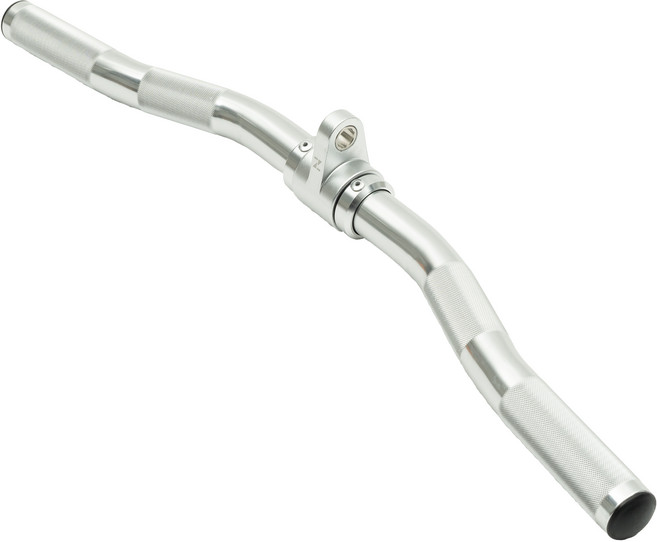 제로투히어로 알루미늄 케이블 스트레이트바 컬바 그립, 실버, 1개